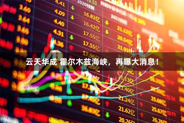 云天华成 霍尔木兹海峡，再曝大消息！